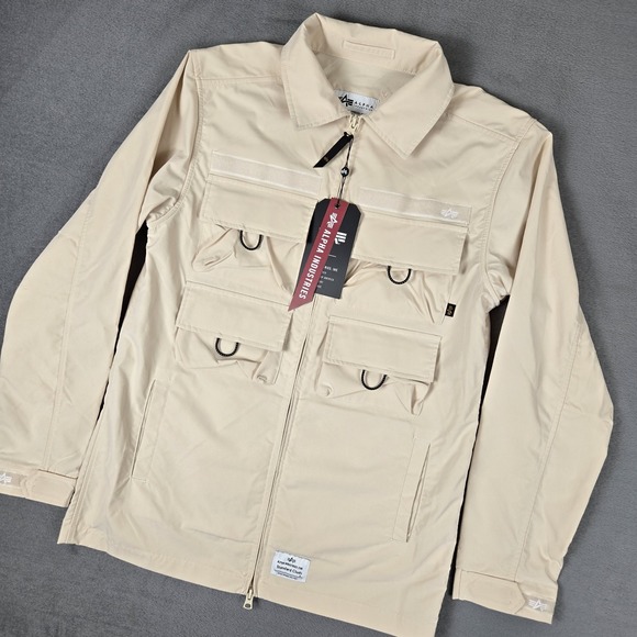 Alpha Industries X Urban Outfitters Nylon Cargo Shirt Jacket Mens Small NWT $199 - Picture 1 of 10